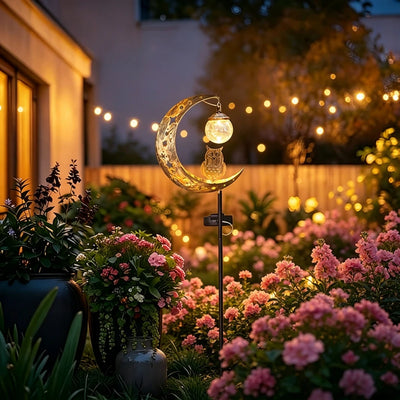 Lampe Solaire Hibou Globe en Verre Allée