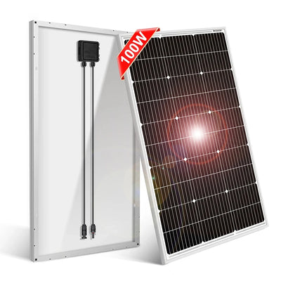 Panneau Solaire Monocristallin 100W 18V Étanche Camping-Car Maison