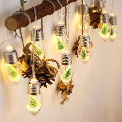 Guirlande Solaire Sapin de Noël 5 m 20 Ampoules Étanche
