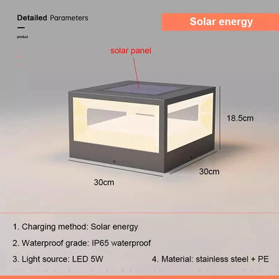 Lampe Solaire de Pilier de Portail Étanche Jardin - vue 13