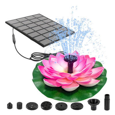 Fontaine Solaire Flottante Lotus 1,5 W à 6 Buses