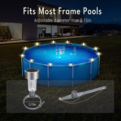 Lampe Solaire Flottante de Piscine LED Blanc Chaud Lot de 6