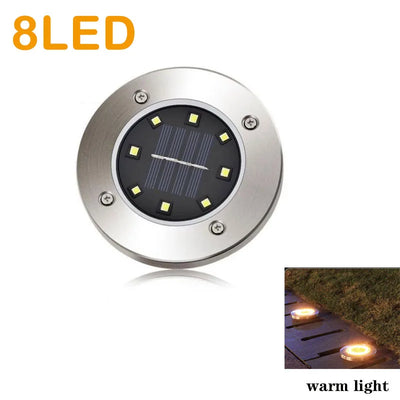 Lampe Solaire Encastrée Sol LED Étanche Terrasse Jardin Allée