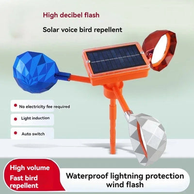 Effaroucheur Solaire Rotatif 360° Étanche Verger et Ferme
