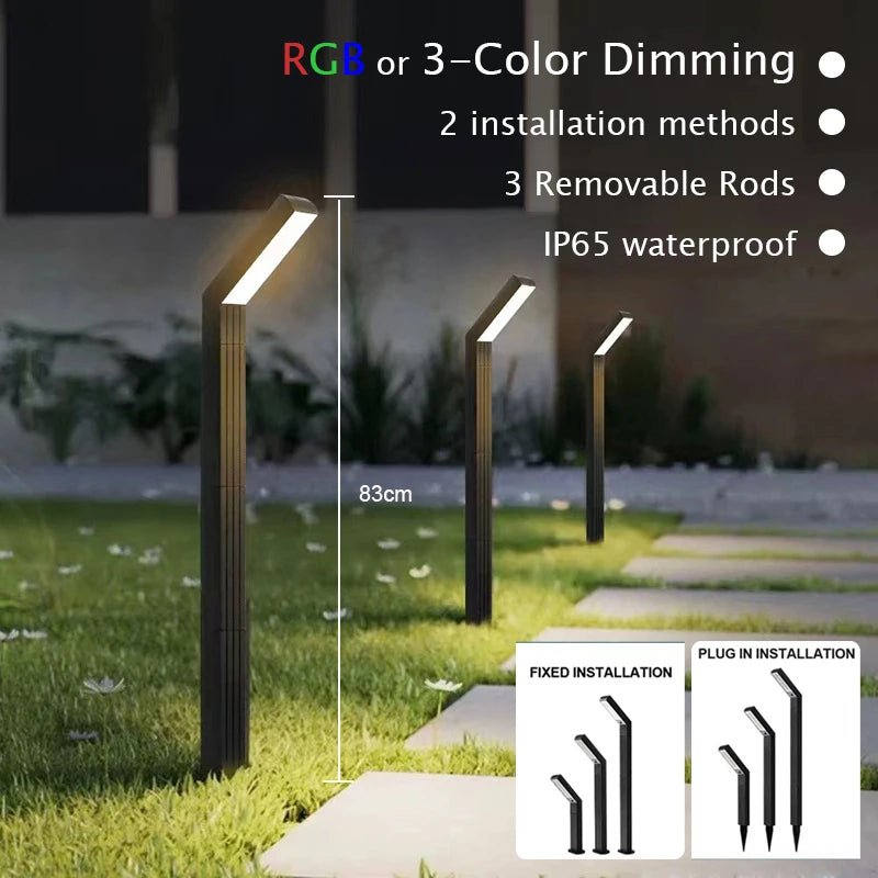 Piquet Solaire Jardin 90 LED Tricolore Allée Étanche