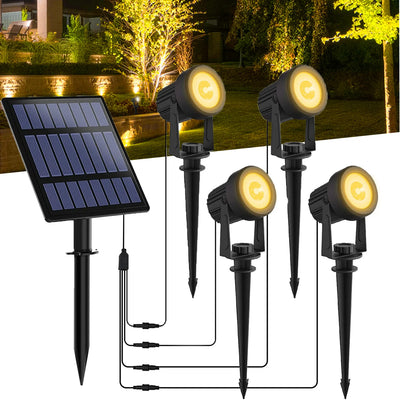 Projecteur Solaire Arbre LED 3000K Étanche IP65 Jardin