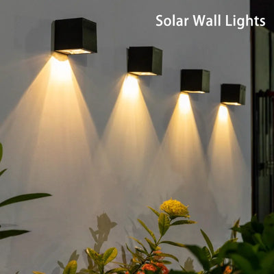 Lampe Solaire Murale Jardin Carrée LED Extérieur Étanche