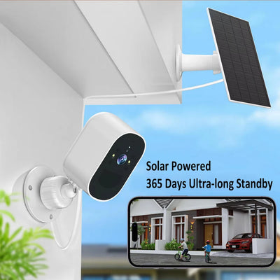 Caméra Solaire WiFi 1080P Étanche Détection Humaine PIR