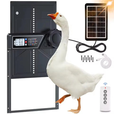 Porte Automatique de Poulailler Solaire Anti-Prédateurs Aluminium Durable