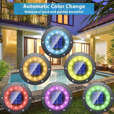 Spot Solaire à Planter 12 LED Blanc Chaud RGB Étanche Halloween