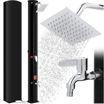 Douche Solaire de Jardin 60L Colonne 228 cm Pivotante 360°