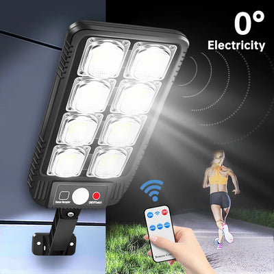Lampadaire Solaire Détecteur Mouvement 200 LED Télécommande IP65