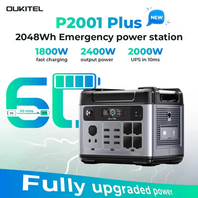 Station d'Énergie Solaire Portable 2400W 2048Wh