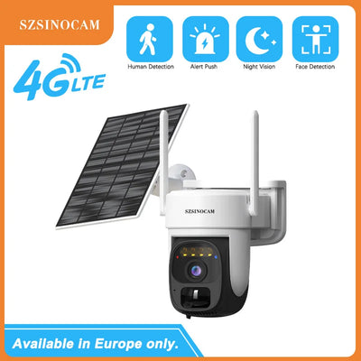 Caméra Solaire 4G PTZ Double Objectif Extérieure