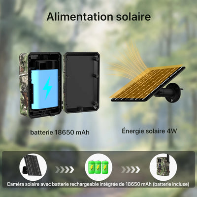Caméra Solaire 4G Détection PIR Vision Nocturne - vue 4