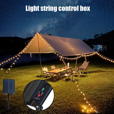 Guirlande Solaire LED avec Contrôleur et Télécommande