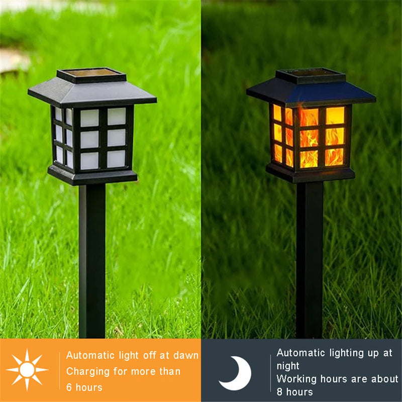 Torche solaire à flamme scintillante 10 LED pour jardin
