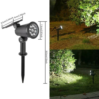 Projecteur Solaire Extérieur 9 LED Orientable à Piquet IP65