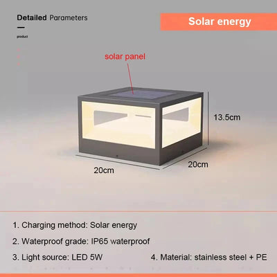 Lampe Solaire de Pilier de Portail Étanche Jardin - vue 12