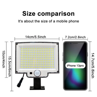 Réverbère Solaire LED 328 Capteur PIR Télécommande