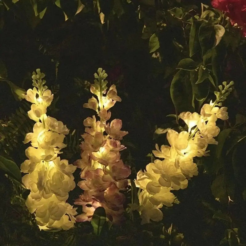 Lampe Solaire Fleur de Jacinthe Blanc Chaud Extérieur