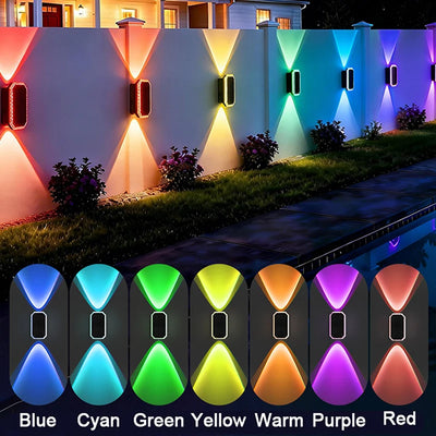 Applique solaire murale 3 couleurs pour extérieur
