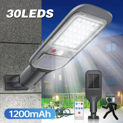 Lampe Solaire Détecteur Mouvement Télécommande 3 Modes Sécurité