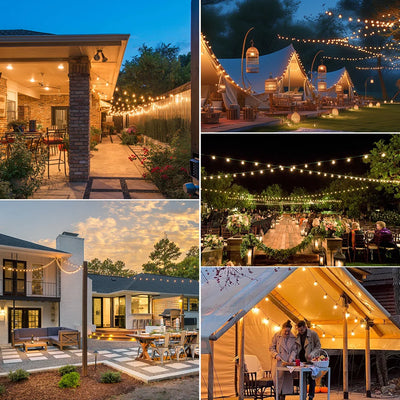 Guirlande Solaire LED G40 Globe Incassable Étanche Jardin