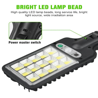 Lot de Lampes Solaires Extérieures 200 COB Détecteur de Mouvement