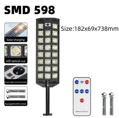 Lampadaire Solaire LED Capteur Mouvement Télécommande