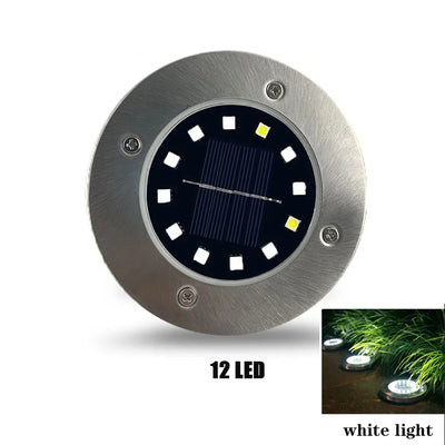 Lampe Solaire Encastrée Sol LED Étanche Terrasse Jardin Allée