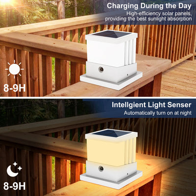 Lampe Solaire Poteau Clôture et Pilier LED 3000K 6000K