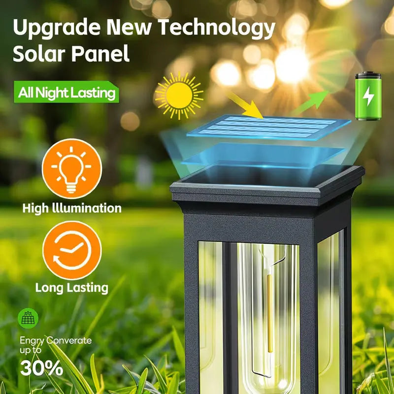 Lanterne Solaire Extérieur Rétro Filament LED