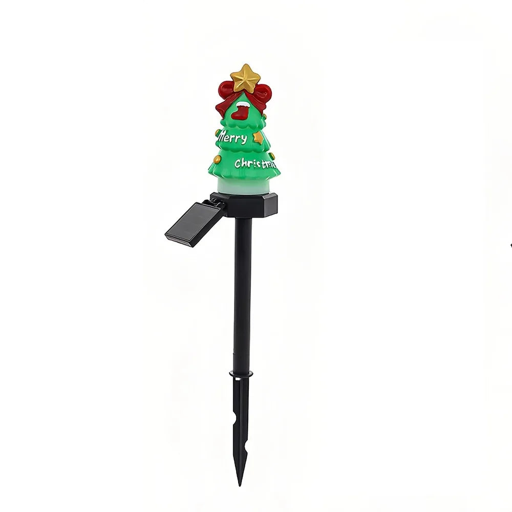 Lampe Solaire Noël Père Noël Sapin et Bonhomme de Neige
