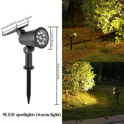 Projecteur Solaire RGB Extérieur à Planter pour Jardin, Pelouse et Allée