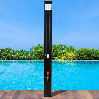Douche Solaire Extérieure 60 L Autoportante avec Lave-Pieds
