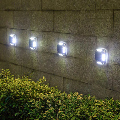 Lampe Solaire Encastrée Sol Inox 8 LED Étanche Jardin Villa