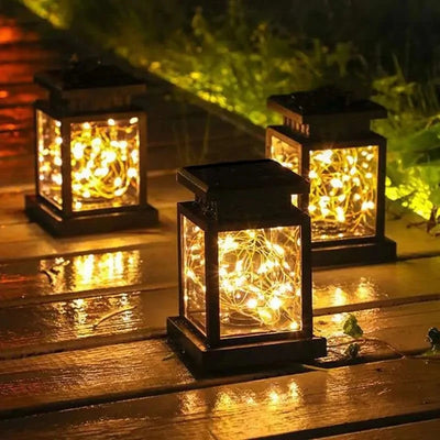 Lanterne Solaire Extérieure à Suspendre Fil Lumineux LED
