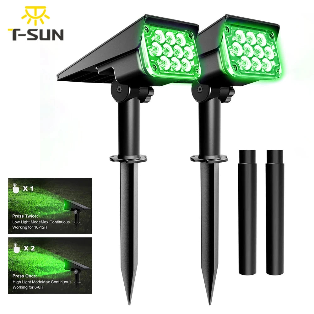 Projecteur solaire réglable IP65 pour le jardin