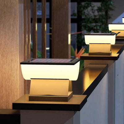 Lampe Solaire de Pilier Inox Extérieure Étanche