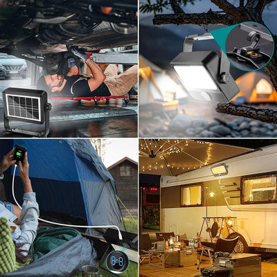 Projecteur Solaire Portable 10000lm 4 Modes IP65 Camping