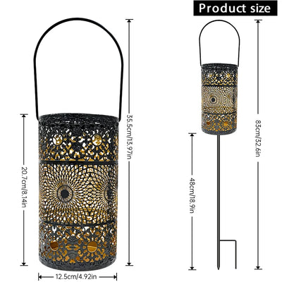 Lanterne Solaire Suspendue Imperméable Décorative Jardin Allée