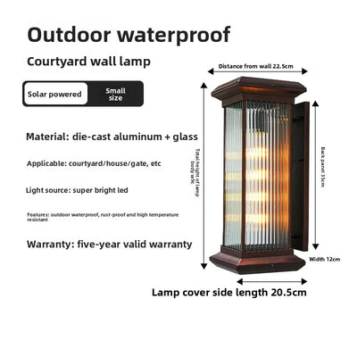 Applique Solaire Murale Extérieure Étanche Ultra-Lumineuse