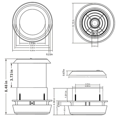 Extracteur Solaire de Toit Silencieux Camping-Car