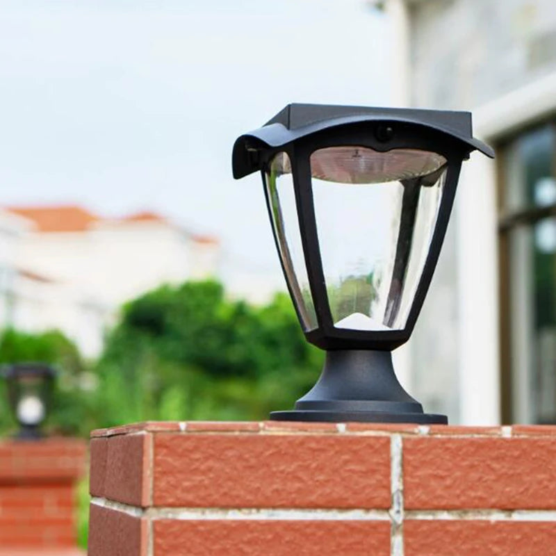 Borne solaire de pilier LED etanche pour jardin