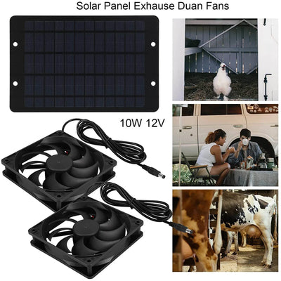 Extracteur Solaire Double Ventilateur pour Serre