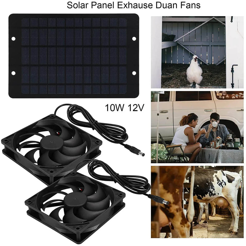 Extracteur Solaire Double Ventilateur pour Serre