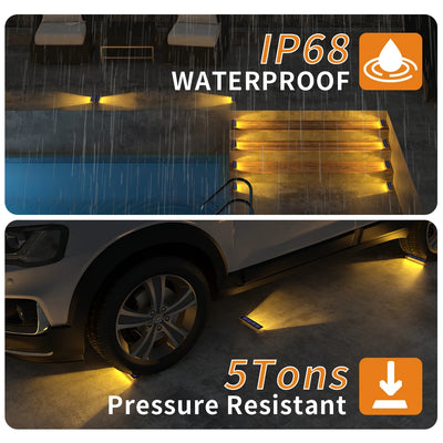 Spot Solaire Escalier LED IP68 Étanche Anti-Vol Extérieur