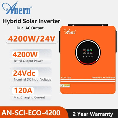 Onduleur Solaire Hybride 6,2 kW 48V 120A