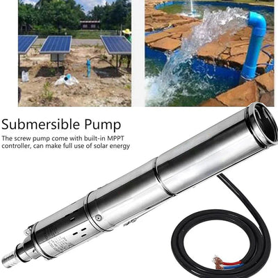 Pompe Submersible Solaire de Puits 750W Inox